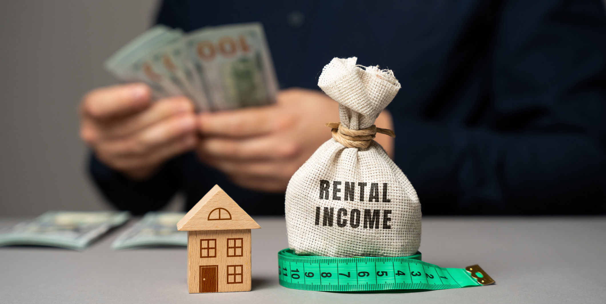 A person counting rental income