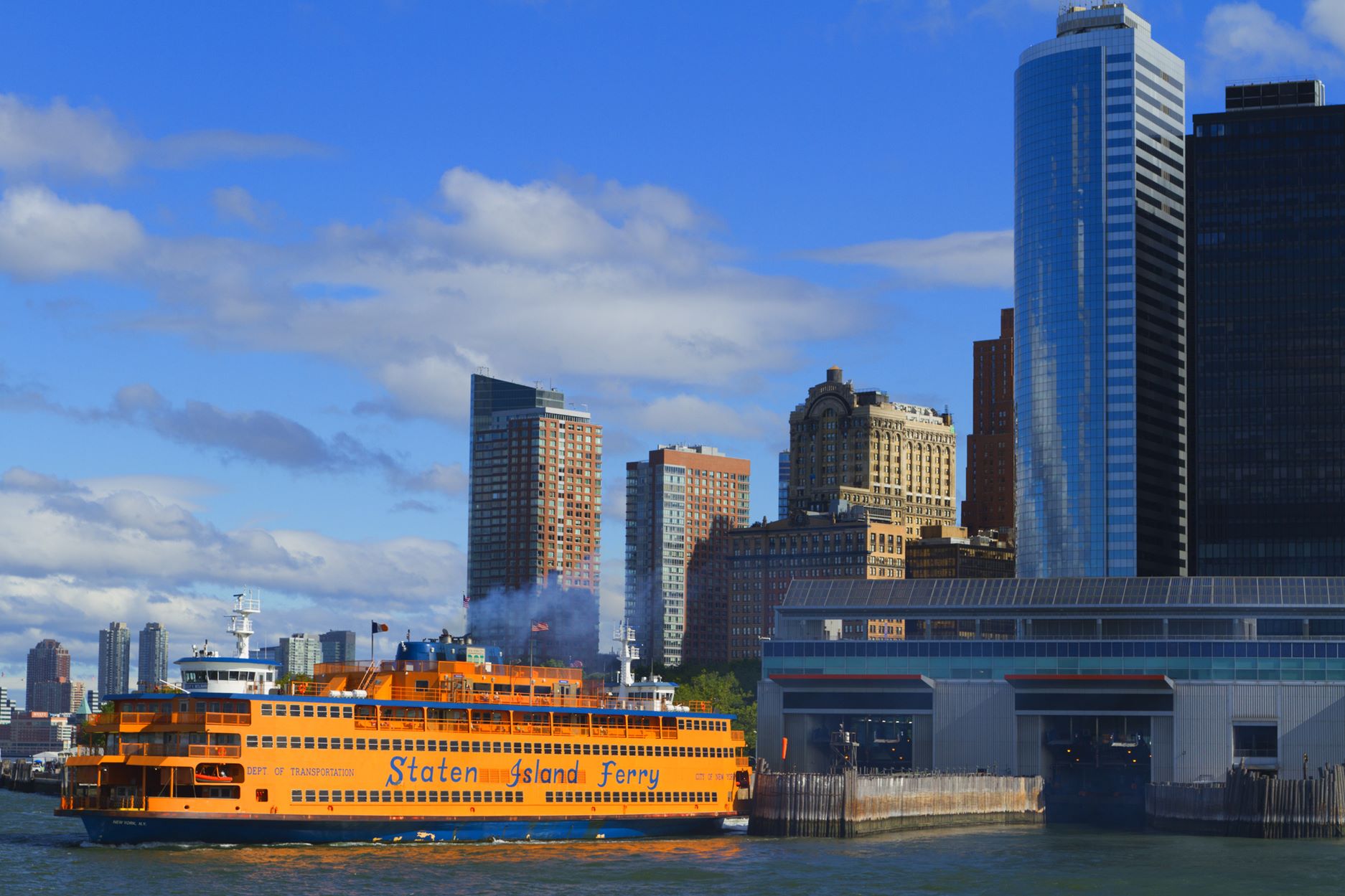 Views of New York City, USA. Staten Island Ferry.