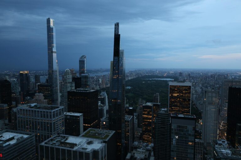 aerial shot of new york