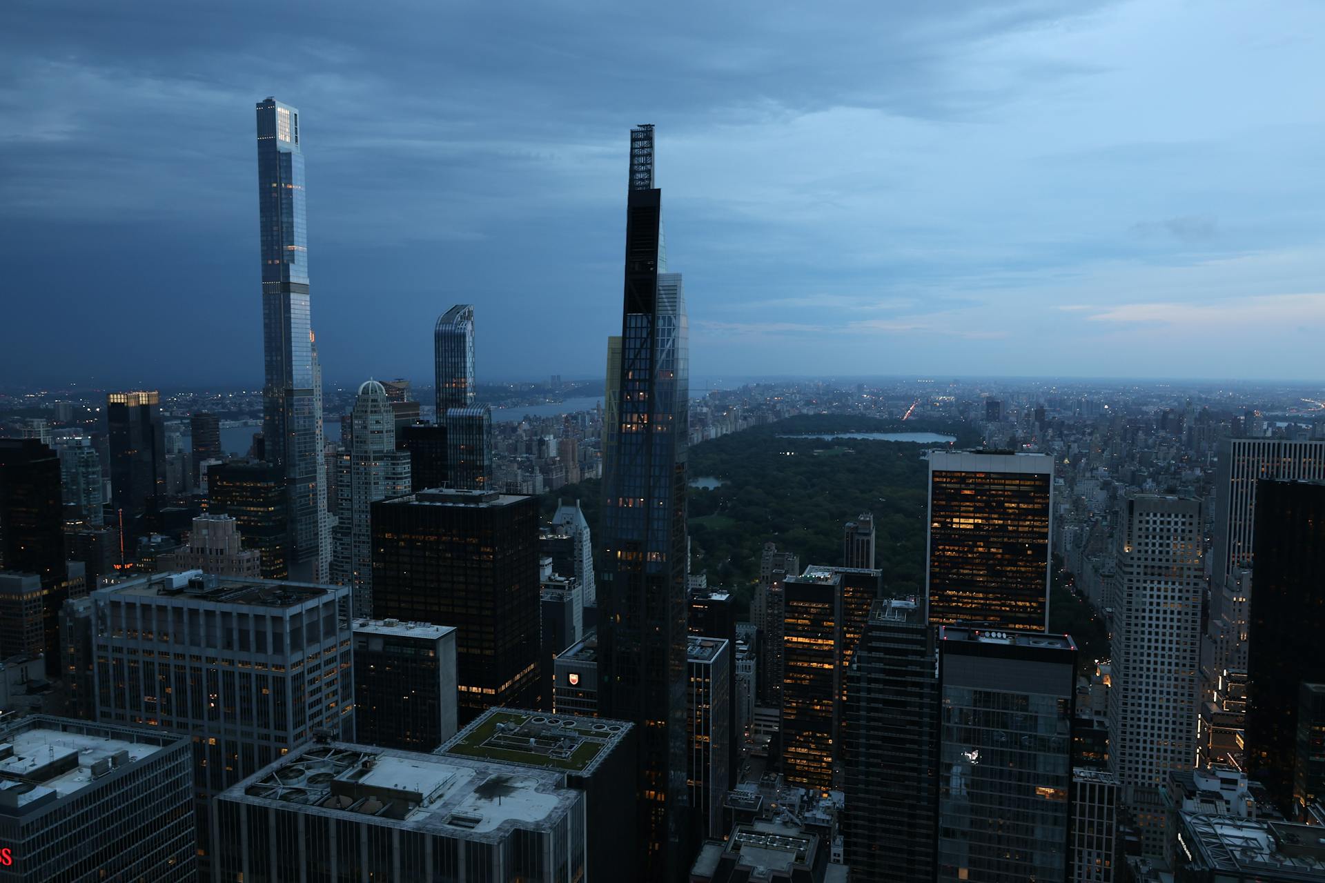 aerial shot of new york