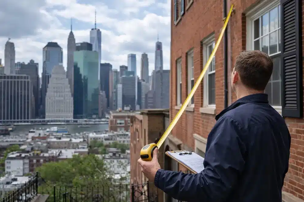New York City residential real estate appraiser conducting a property inspection