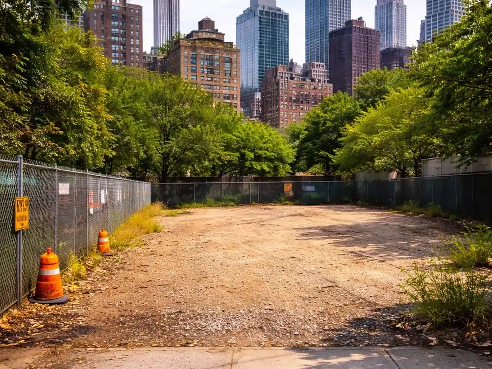 Vacant land in New York City for development and air rights valuation