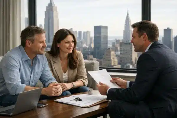 Homebuyers attending property appraisal appointment