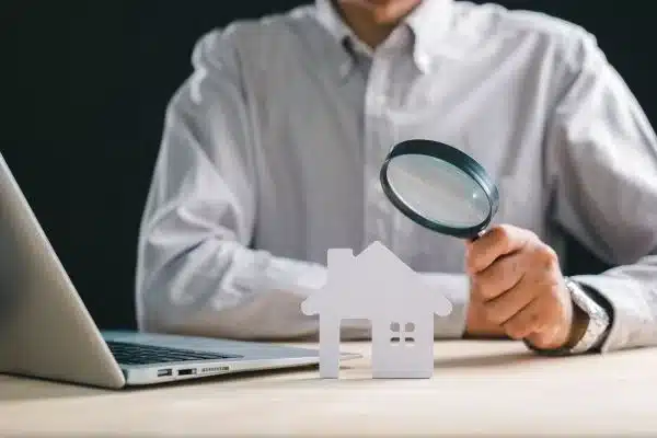 Home appraisal inspection with magnifier