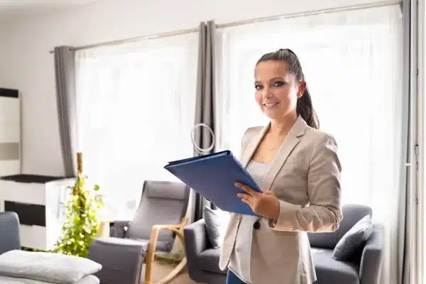 Appraiser documenting home condition details