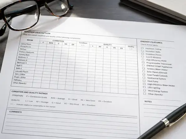 Close-up of new UAD 3.6 URAR form showing room-level ratings and energy fields
