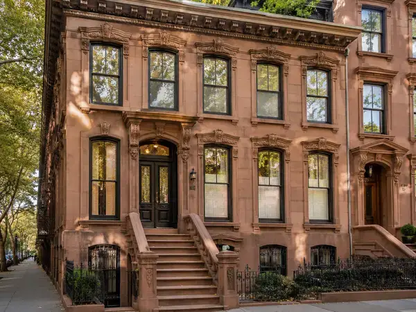 Brooklyn Heights brownstone facade