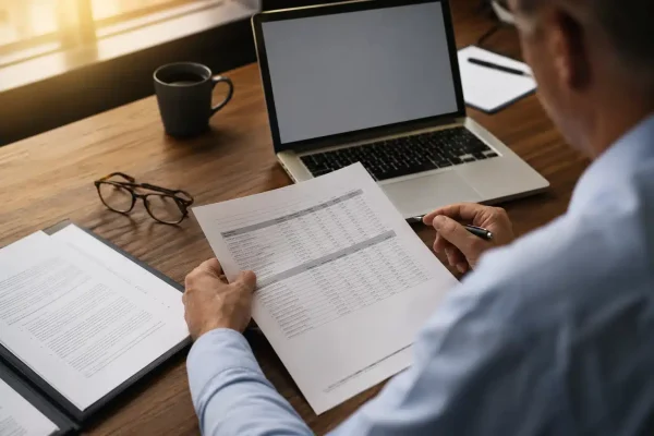 Appraiser reviewing a rent roll and leases to value a NYC building