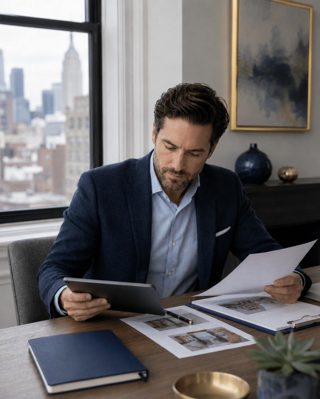 a man conducting an estate appraisal in NYC